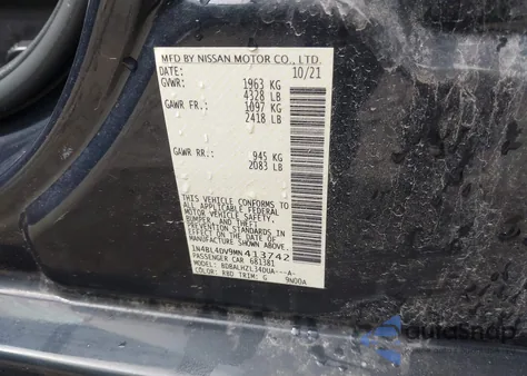 2021 Nissan Altima Sv Fwd z USA, uszkodzony, nr VIN 1N4BL4DV9MN413742